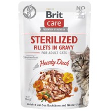 Brit Care Cat kapsička Sterilized Fillets in Gravy Hearty Duck 85 g 
