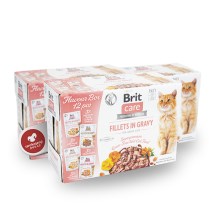 Brit Care Cat kapsičky Fillets Gravy Flavour box 12x 85 g