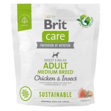 Brit Care Dog Sustainable Adult Medium Breed Chicken & Insect 1 kg
