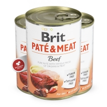 Brit konzerva Paté & Meat Beef 400 g