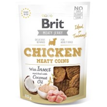 Brit pamlsky Jerky Chicken with Insect Meaty Coins 80 g