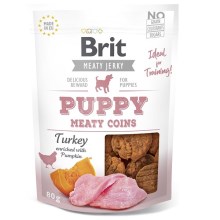 Brit pamlsky Jerky Puppy Turkey Meaty Coins 80 g