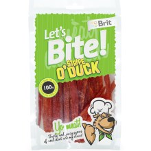 Brit pochoutka Let's Bite Stripe o'Duck 80 g Brit pochoutka Let's Bite Stripe o'Duck 80 g