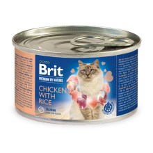 Brit Premium Cat by Nature konzerva Chicken & Rice 200 g