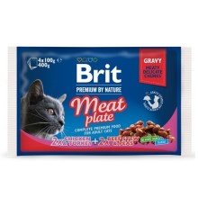 Brit Premium Cat kapsičky Meat Plate 400 g (4x100 g)