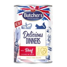 Butcher's Cat Delicious kousky hovězího v želé 400 g