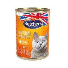 Butcher's Cat Natural & Healthy kousky kuřete v želé 400 g