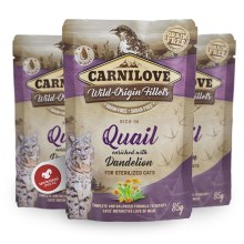 Carnilove Cat Sterilised Pouch Rich in Quail with Dandelion 85 g