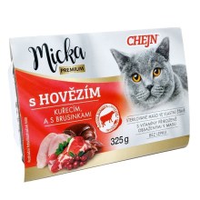 Chejn Micka vanička pro kočky hovězí 325 g