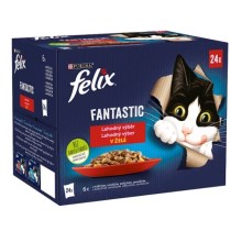 Felix Fantastic Multipack kuře/hovězí/králík/jehněčí v želé 24x 85 g