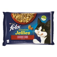 Felix Sensations Jellies Multipack hovězí a kuře v želé 4x 85 g