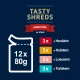 Felix Tasty Shreds Multipack masové a rybí receptury ve šťávě 12x 80 g