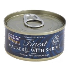 Fish4Cats Finest konzerva s makrelu a krevetami 70 g