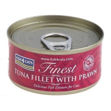 Fish4Cats Finest konzerva s tuňákem a krevetami 70 g