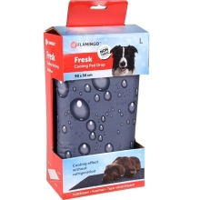 Flamingo chladicí podložka pro psa (kapky) šedá vel. L