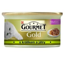 Gourmet Gold konzerva s králíkem a játry 85 g