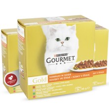 Gourmet Gold konzervy kousky se zeleninou ve šťávě Multipack 8x 85 g