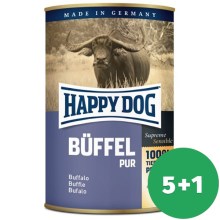 Happy Dog Premium konzerva Büffel Pur 400 g SET 5+1 ZDARMA