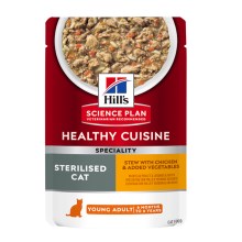 Hill's SP Cat Healthy Cuisine Sterilised witch Chicken 12x 80 g SET 2+1 ZDARMA