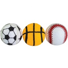 Hip Hop tenisové míčky sportovní pískací 6,5 cm (3 ks)