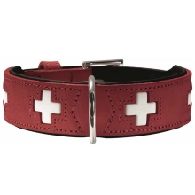 Hunter Swiss kožený obojek červený 32