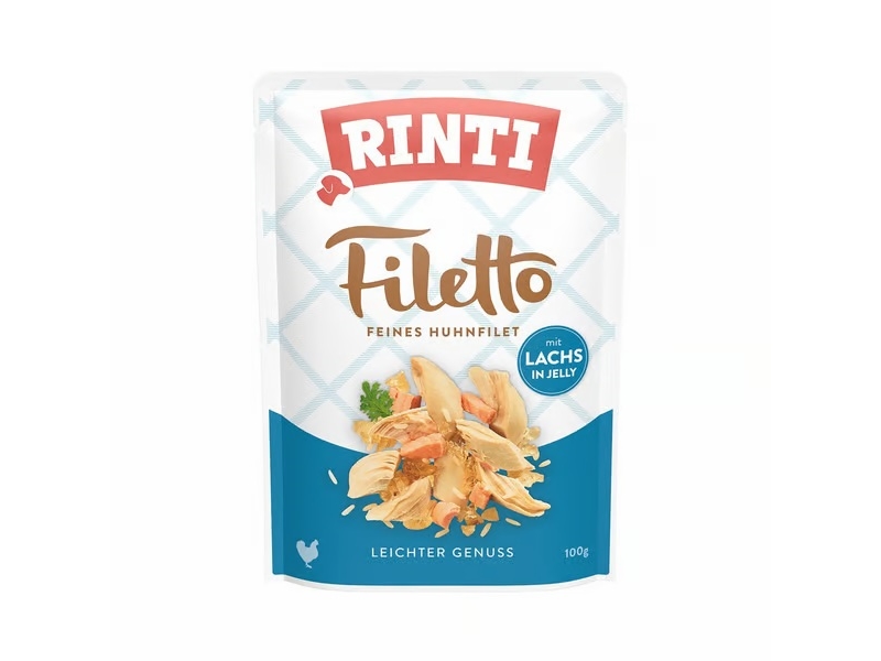 Kapsička Rinti Filetto kuře a losos v želé 100 g