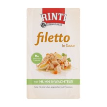 Kapsička Rinti Filetto kuře+křepelčí vejce v omáčce 125 g Kapsička Rinti Filetto kuře+křepelčí vejce v omáčce 125 g