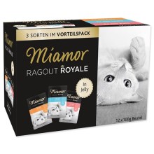 Kapsičky Miamor Ragout Royale krůta, losos a telecí v želé Multipack 12x 100 g