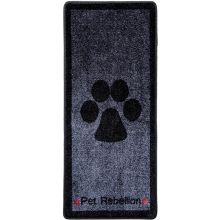 Kobercový běhoun Pet Rebellion Stop Muddy Paws šedý 100 cm