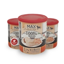Konzerva Max Deluxe 1/2 kuřete s vemínkem 800 g