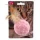 Magic Cat hračka pro kočky míček žinylkový s pírky 14 cm