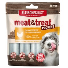 Meat & Treat tréninkové salámky Poultry 4x 40 g