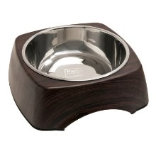 Miska nerez v dřevěném stojánku 700 ml, wenge Miska nerez v dřevěném stojánku 700 ml, wenge