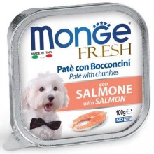 Monge Dog Fresh paštika a kousky s lososem 100 g