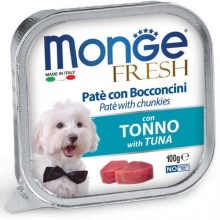 Monge Dog Fresh paštika a kousky s tuňákem 100 g