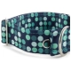 Mooria Cyan Dots obojek s kovovou sponou vel. L