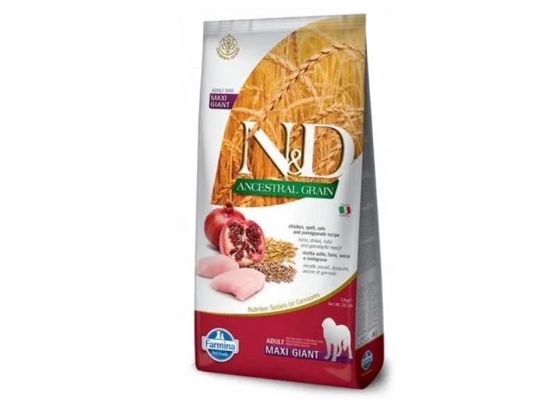 N&D Ancestral Grain Dog Adult Giant Chicken & Pomegranate 12 kg