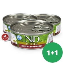 N&D Cat Prime konzerva Adult Chicken & Pomegranate 80 g SET 1+1 ZDARMA