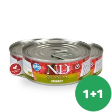 N&D Cat Quinoa konzerva Urinary Duck & Cranberry 80 g SET 1+1 ZDARMA