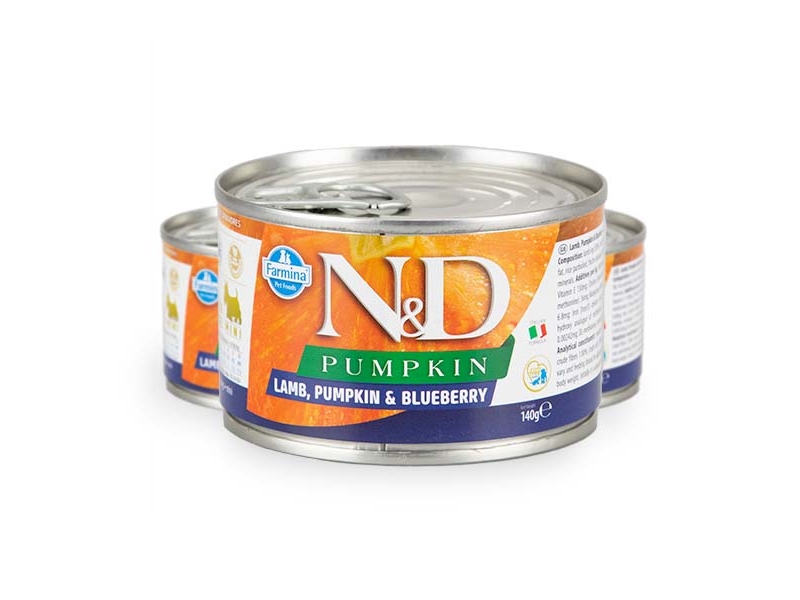 N&D Dog Pumpkin konzerva Adult Mini Lamb & Blueberry 140 g