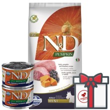 N&D GF Pumpkin Dog Adult Mini Lamb & Blueberry 7 kg