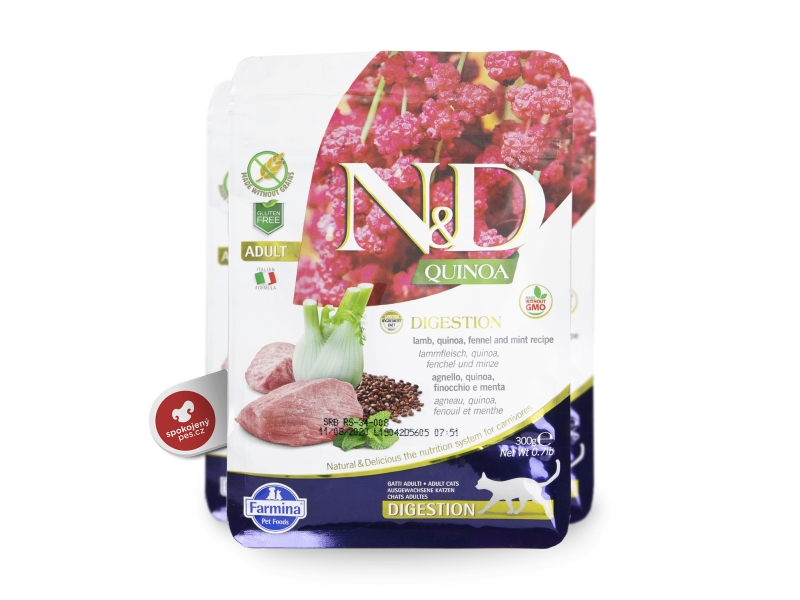 N&D GF Quinoa Cat Digestion Lamb & Fennel 300 g