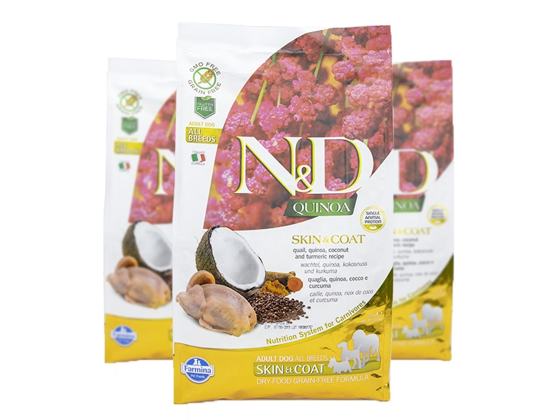 N&D GF Quinoa Dog Skin & Coat Quail & Coconut 7 kg