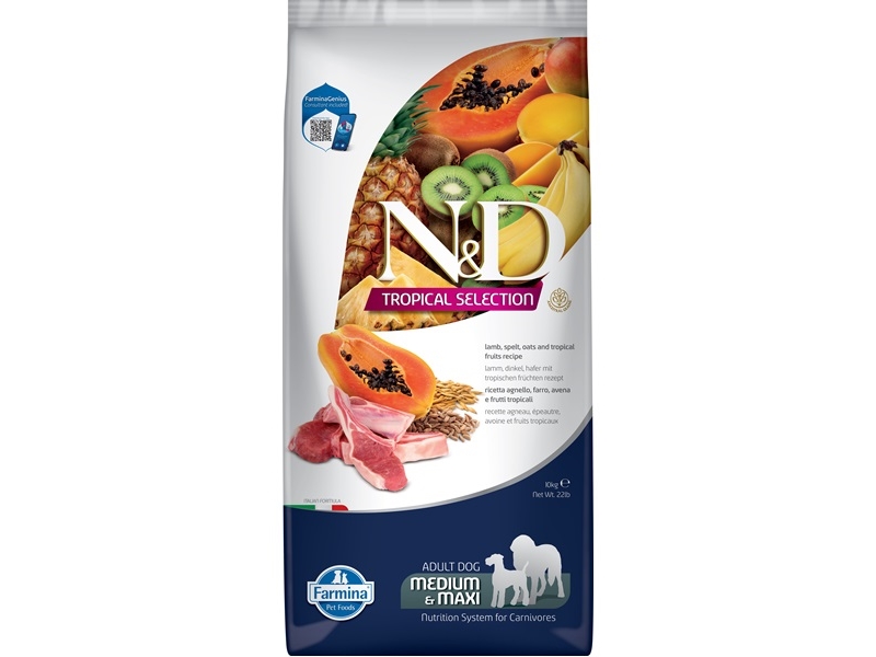 N&D Tropical Selection Dog Adult M/L Lamb 10 kg
