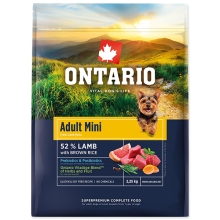 Ontario Adult Mini Lamb & Brown Rice 2,25 kg