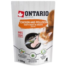 Ontario Cat kapsička Chicken and Pollock in Broth 80 g