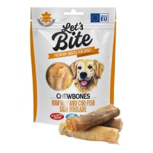 Pamlsky Brit Let’s Bite Chewbones Rawhide and Cod Fish Roulade 135 g