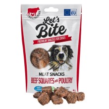 Pamlsky Brit Let’s Bite Meat Snacks Beef and Poultry Squares 80 g Pamlsky Brit Let’s Bite Meat Snacks Beef and Poultry Squares 80 g