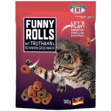 Perfecto Cat Funny Rolls s krůtím masem a šunkovou příchutí 180 g