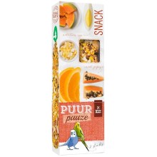 Puur Pauze Snack tyčinka pro andulky papája a pomeranč 60 g (2 ks)